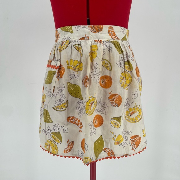 2 FOR $20 Mid Century Novelty Fruit Print Themed Tie Waist Apron - Picture 3 of 9